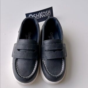 OshKosh B'gosh NEW Kids boat sneaker dress shoe Navy Sail Toddler Sz 9
